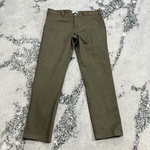 Spoke London Pants Mens Size 37 Build B Olive Chinos Tailored Fit Stretch Sharps